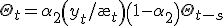 \Theta_t=\alpha_2 \left( y_t/\a_t \right) + \left(1-\alpha_2 \right) \Theta_{t-s}