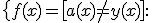 \bigl\{ f(x) = \bigl[ a(x) \neq y(x) \bigr]:\; a\in A \bigr\}.