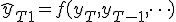 \hat{y}_{T+1} = f(y_T, y_{T-1}, \dots)