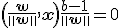 \left( {\frac{{\bf{w}}}{{\left\| {\bf{w}} \right\|}},{\bf{x}}} \right) + \frac{{b - 1}}{{\left\| {\bf{w}} \right\|}} = 0