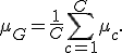 \mu_G=\frac{1}{C}\sum_{c=1}^{C}\mu_c.