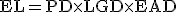 \text{EL} = \text{PD} \times \text{LGD} \times \text{EAD}