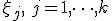 \x_j,\: j = 1, \dots, k