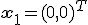 {\bf{x}}_1  = (0,0)^T 