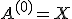A^{(0)} = X