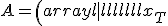 
A =
\left(
\begin{array}{l|lllllll}
x_T  & g_1\circ x_{T-1}    & \ldots & g_r\circ x_{T-1}        & \ldots & g_1\circ x_{T-k+1} & \ldots   & g_r\circ x_{T-k+1}\\
\hline\\
x_{(m-1)k} & g_1\circ x_{(m-1)k-1}& \ldots & g_r\circ x_{(m-1)k-1}   & \ldots & g_1\circ x_{(m-2)k+1} & \ldots & g_r\circ x_{(m-2)k+1} \\
\ldots & \ldots      & \ldots & \ldots        & \ldots & \ldots  & \ldots      & \ldots\\
x_{nk} & g_1\circ x_{nk-1}    & \ldots & g_r\circ x_{nk-1}       & \ldots & g_1\circ x_{n(k-1)+1} & \ldots & g_r\circ x_{n(k-1)+1}\\
\ldots & \ldots      & \ldots & \ldots        & \ldots & \ldots  & \ldots      & \ldots\\
x_k & g_1\circ x_{k-1}     & \ldots & g_r\circ x_{k-1}        & \ldots & g_1\circ x_1  & \ldots         & g_r\circ x_1\\
\end{array}
\right).
