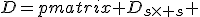 D=\begin{pmatrix} D_{s\times s} & O_{s \times (p-s)} \\ O_{(p-s) \times s} & D_{(p-s)\times (p-s)} \end{pmatrix}.
</p>
