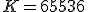 K=65536