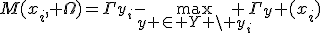 M(x_i, \Omega)=\Gamma_{y_i}-\max_{y \in Y \setminus y_i} \Gamma_y (x_i)