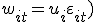 w_{it} = u_i + \varepsilon_{it})