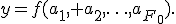 y=f(a_1, a_2,\ldots,a_{F_0}).